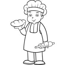 Dessins à colorier: Boulanger - Coloriages à Imprimer Gratuits