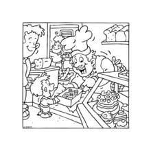 Dessin à colorier: Boulanger (Carrières et Professions) #89896 - Coloriages à Imprimer Gratuits