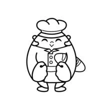 Dessin à colorier: Boulanger (Carrières et Professions) #89899 - Coloriages à Imprimer Gratuits