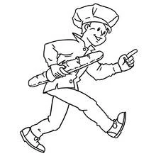 Dessin à colorier: Boulanger (Carrières et Professions) #89900 - Coloriages à Imprimer Gratuits