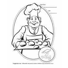 Dessin à colorier: Boulanger (Carrières et Professions) #89906 - Coloriages à Imprimer Gratuits