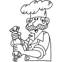 Dessin à colorier: Boulanger (Carrières et Professions) #89965 - Coloriages à Imprimer Gratuits