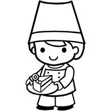 Dessin à colorier: Boulanger (Carrières et Professions) #89975 - Coloriages à Imprimer Gratuits