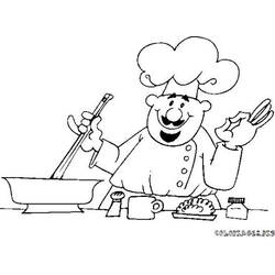 Dessin à colorier: Boulanger (Carrières et Professions) #89978 - Coloriages à Imprimer Gratuits