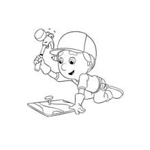 Dessin à colorier: Bricoleur (Carrières et Professions) #90208 - Coloriages à Imprimer Gratuits