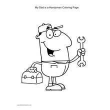 Dessin à colorier: Bricoleur (Carrières et Professions) #90209 - Coloriages à Imprimer Gratuits