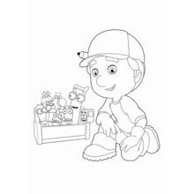 Dessin à colorier: Bricoleur (Carrières et Professions) #90243 - Coloriages à Imprimer Gratuits