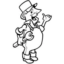 Dessin à colorier: Bricoleur (Carrières et Professions) #90260 - Coloriages à Imprimer Gratuits