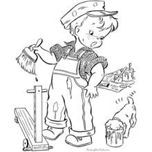 Dessin à colorier: Bricoleur (Carrières et Professions) #90365 - Coloriages à Imprimer Gratuits
