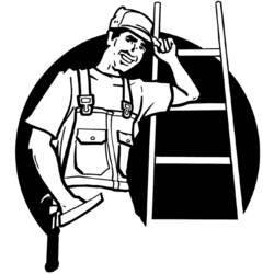 Dessin à colorier: Bricoleur (Carrières et Professions) #90433 - Coloriages à Imprimer Gratuits