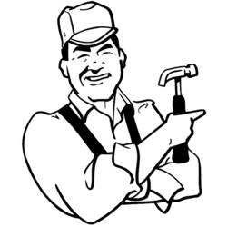 Dessin à colorier: Bricoleur (Carrières et Professions) #90436 - Coloriages à Imprimer Gratuits