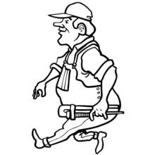 Dessin à colorier: Bricoleur (Carrières et Professions) #90506 - Coloriages à Imprimer Gratuits