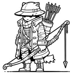 Dessin à colorier: Chasseur (Carrières et Professions) #218036 - Coloriages à Imprimer Gratuits