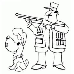 Dessin à colorier: Chasseur (Carrières et Professions) #218047 - Coloriages à Imprimer Gratuits