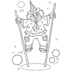 Dessin à colorier: Clown (Carrières et Professions) #195844 - Coloriages à Imprimer Gratuits