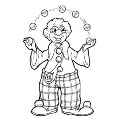 Dessin à colorier: Clown (Carrières et Professions) #90893 - Coloriages à Imprimer Gratuits