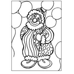 Dessin à colorier: Clown (Carrières et Professions) #90924 - Coloriages à Imprimer Gratuits