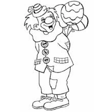 Dessin à colorier: Clown (Carrières et Professions) #90925 - Coloriages à Imprimer Gratuits