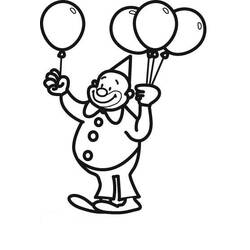 Dessin à colorier: Clown (Carrières et Professions) #90950 - Coloriages à Imprimer Gratuits