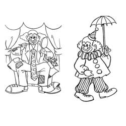 Dessin à colorier: Clown (Carrières et Professions) #90970 - Coloriages à Imprimer Gratuits
