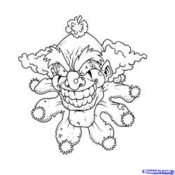 Dessin à colorier: Clown (Carrières et Professions) #91025 - Coloriages à Imprimer Gratuits