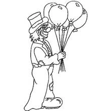 Dessin à colorier: Clown (Carrières et Professions) #91068 - Coloriages à Imprimer Gratuits
