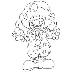 Dessin à colorier: Clown (Carrières et Professions) #91122 - Coloriages à Imprimer Gratuits