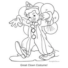 Dessin à colorier: Clown (Carrières et Professions) #91125 - Coloriages à Imprimer Gratuits