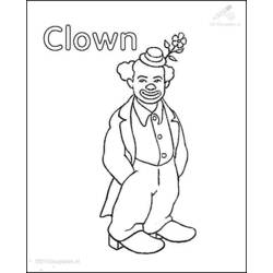 Dessin à colorier: Clown (Carrières et Professions) #91127 - Coloriages à Imprimer Gratuits
