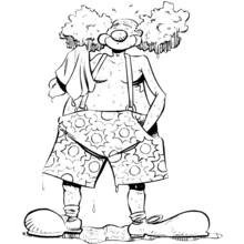 Dessin à colorier: Clown (Carrières et Professions) #91236 - Coloriages à Imprimer Gratuits
