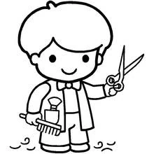 Dessins à colorier: Coiffeur / Coiffeuse - Coloriages à Imprimer Gratuits
