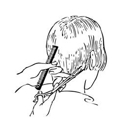 Dessin à colorier: Coiffeur / Coiffeuse (Carrières et Professions) #91253 - Coloriages à Imprimer Gratuits