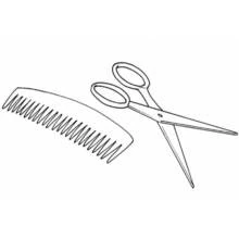 Dessin à colorier: Coiffeur / Coiffeuse (Carrières et Professions) #91267 - Coloriages à Imprimer Gratuits