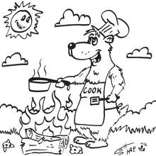 Dessin à colorier: Cuisinier / Cuisinière (Carrières et Professions) #91787 - Coloriages à Imprimer Gratuits