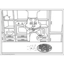 Dessin à colorier: Cuisinier / Cuisinière (Carrières et Professions) #91982 - Coloriages à Imprimer Gratuits