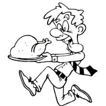 Dessin à colorier: Cuisinier / Cuisinière (Carrières et Professions) #92024 - Coloriages à Imprimer Gratuits