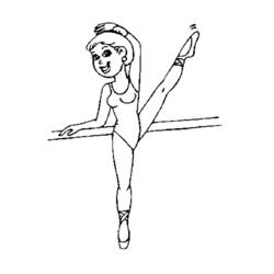 Dessin à colorier: Danseur / Danseuse (Carrières et Professions) #92160 - Coloriages à Imprimer Gratuits