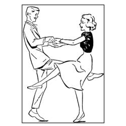 Dessin à colorier: Danseur / Danseuse (Carrières et Professions) #92197 - Coloriages à Imprimer Gratuits