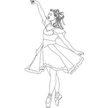 Dessin à colorier: Danseur / Danseuse (Carrières et Professions) #92216 - Coloriages à Imprimer Gratuits