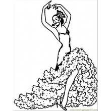Dessin à colorier: Danseur / Danseuse (Carrières et Professions) #92273 - Coloriages à Imprimer Gratuits