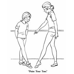 Dessin à colorier: Danseur / Danseuse (Carrières et Professions) #92287 - Coloriages à Imprimer Gratuits