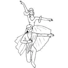 Dessin à colorier: Danseur / Danseuse (Carrières et Professions) #92293 - Coloriages à Imprimer Gratuits