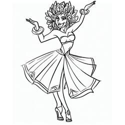Dessin à colorier: Danseuse Brésilienne de Samba (Carrières et Professions) #191775 - Coloriages à Imprimer Gratuits