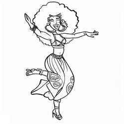 Dessin à colorier: Danseuse Brésilienne de Samba (Carrières et Professions) #191778 - Coloriages à Imprimer Gratuits