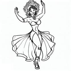 Dessins à colorier: Danseuse Brésilienne de Samba - Coloriages à Imprimer Gratuits