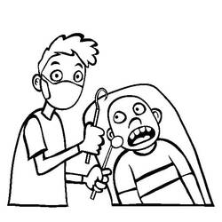 Dessin à colorier: Dentiste (Carrières et Professions) #200011 - Coloriages à Imprimer Gratuits