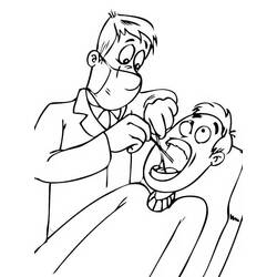 Dessin à colorier: Dentiste (Carrières et Professions) #200019 - Coloriages à Imprimer Gratuits