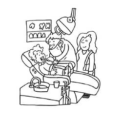 Dessin à colorier: Dentiste (Carrières et Professions) #200024 - Coloriages à Imprimer Gratuits