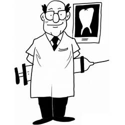 Dessin à colorier: Dentiste (Carrières et Professions) #200025 - Coloriages à Imprimer Gratuits