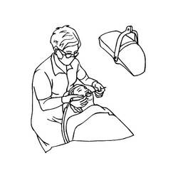 Dessin à colorier: Dentiste (Carrières et Professions) #200027 - Coloriages à Imprimer Gratuits